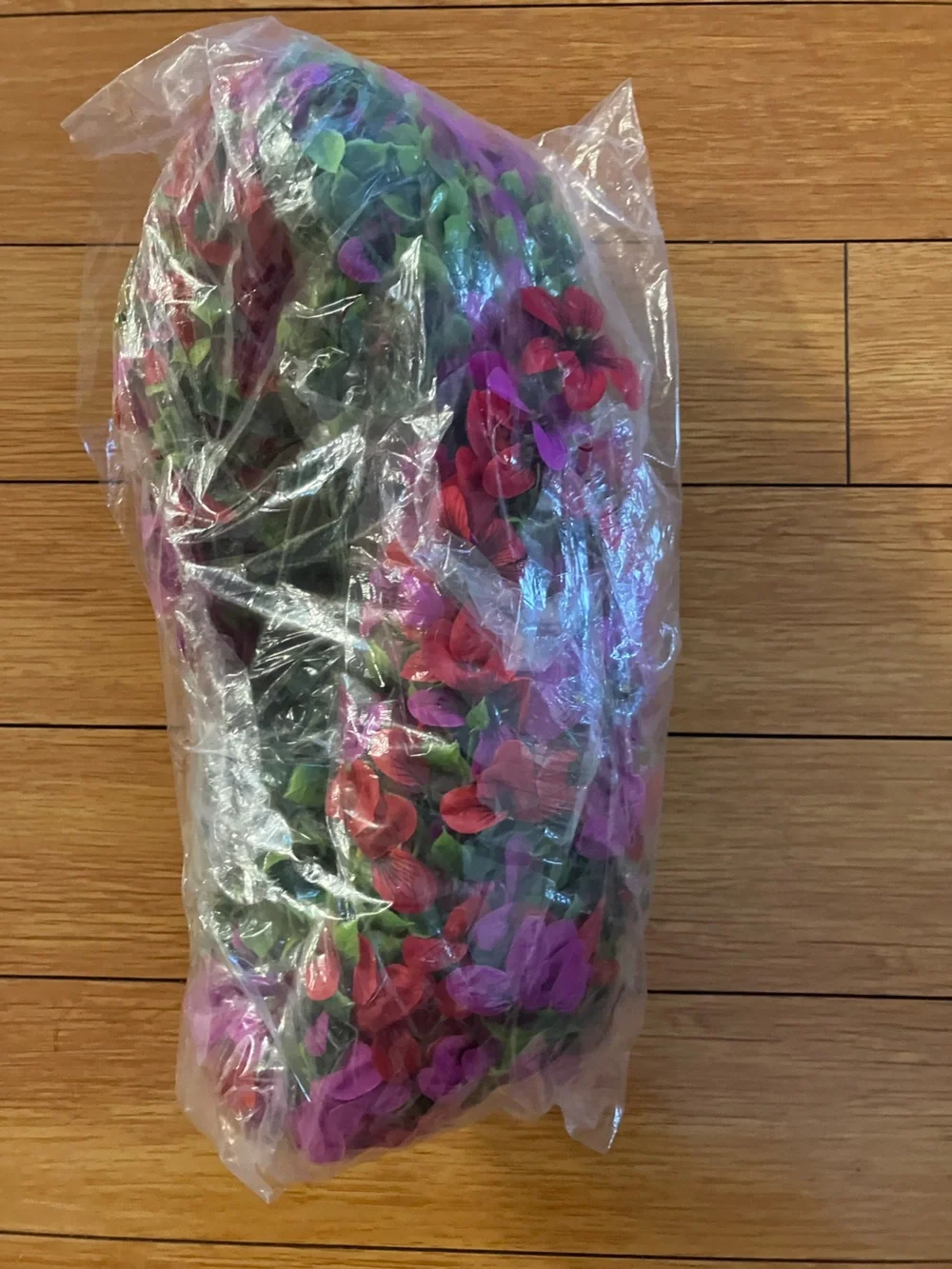 2 Bundles Fake Silk Flowers Realistic Outdoor,Red &Purple, SEALED PACKAGE